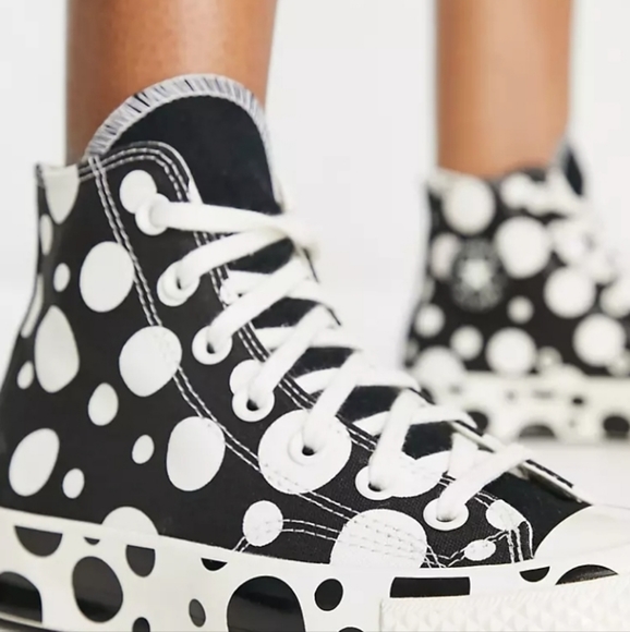 🔥Exclusive 🔥Converse Chuck 70 Polka Dot Mashup Hi Shoes Size 8.5 Women - Picture 5 of 16